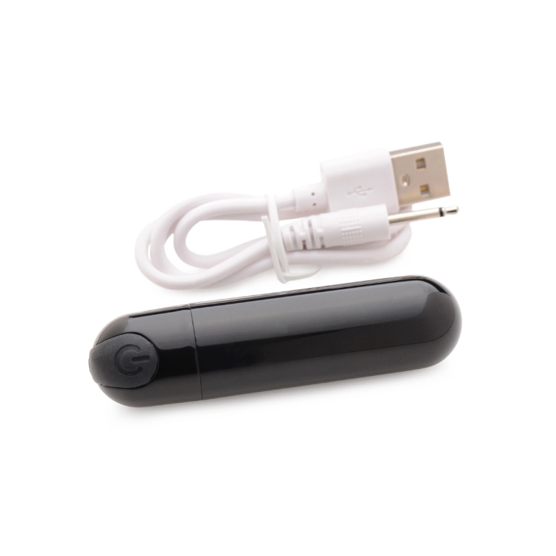 10X VIBRATING METALLIC BULLET - BLACK