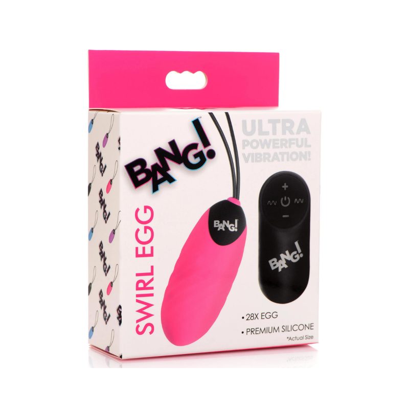 BANG BALA VIBRADORA SWIRL SILICONE EGG PINK