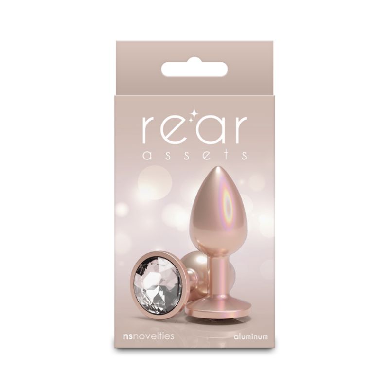 REAR ASSETS – IRIDESCENT CHAMPAGNE – SMALL – CLEAR