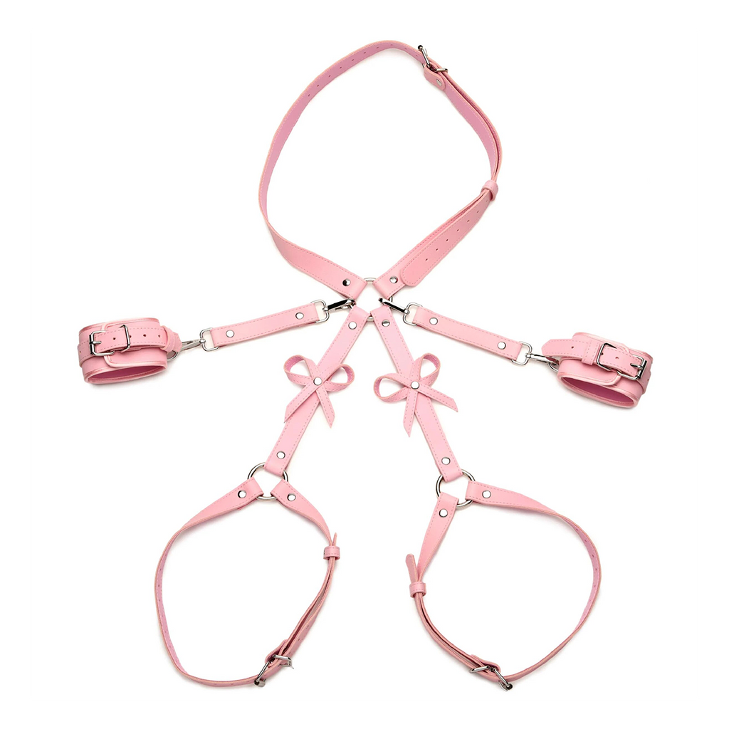 ST PINK BONDAGE HARNESS W/BOWS – M/L