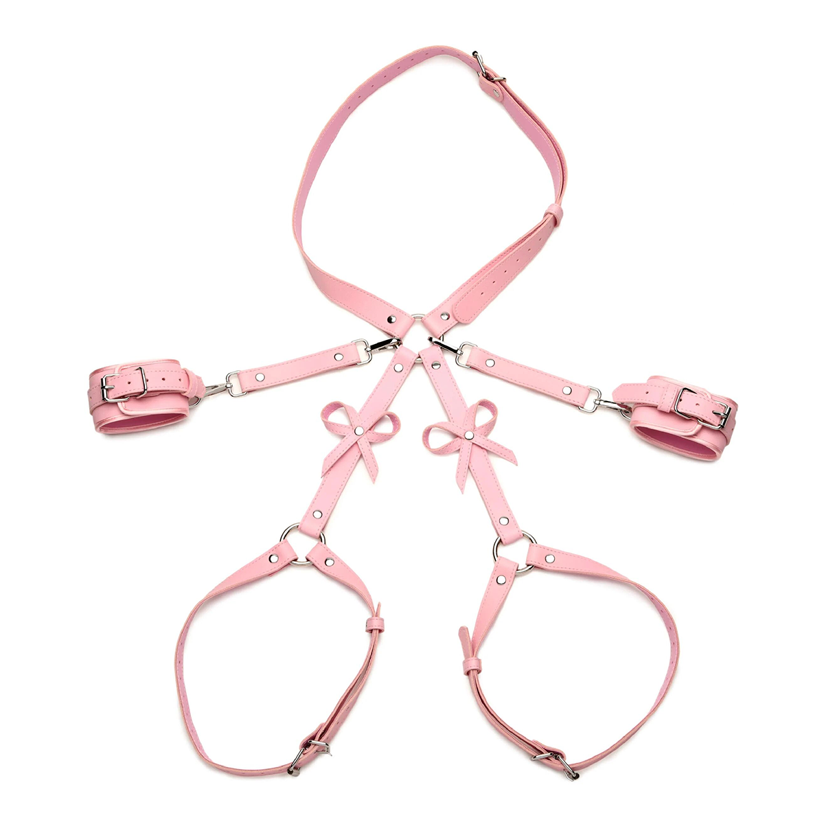 ST PINK BONDAGE HARNESS W/BOWS – M/L